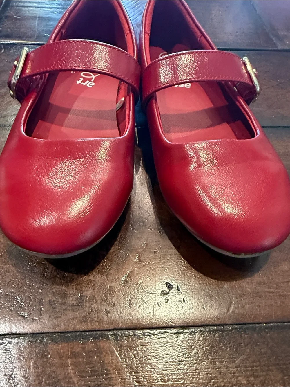 art class Cherry Red Mary Jane Girls' Dress Shoes